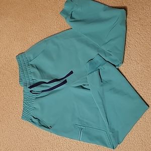 Surgical green Figs scrub bottoms.